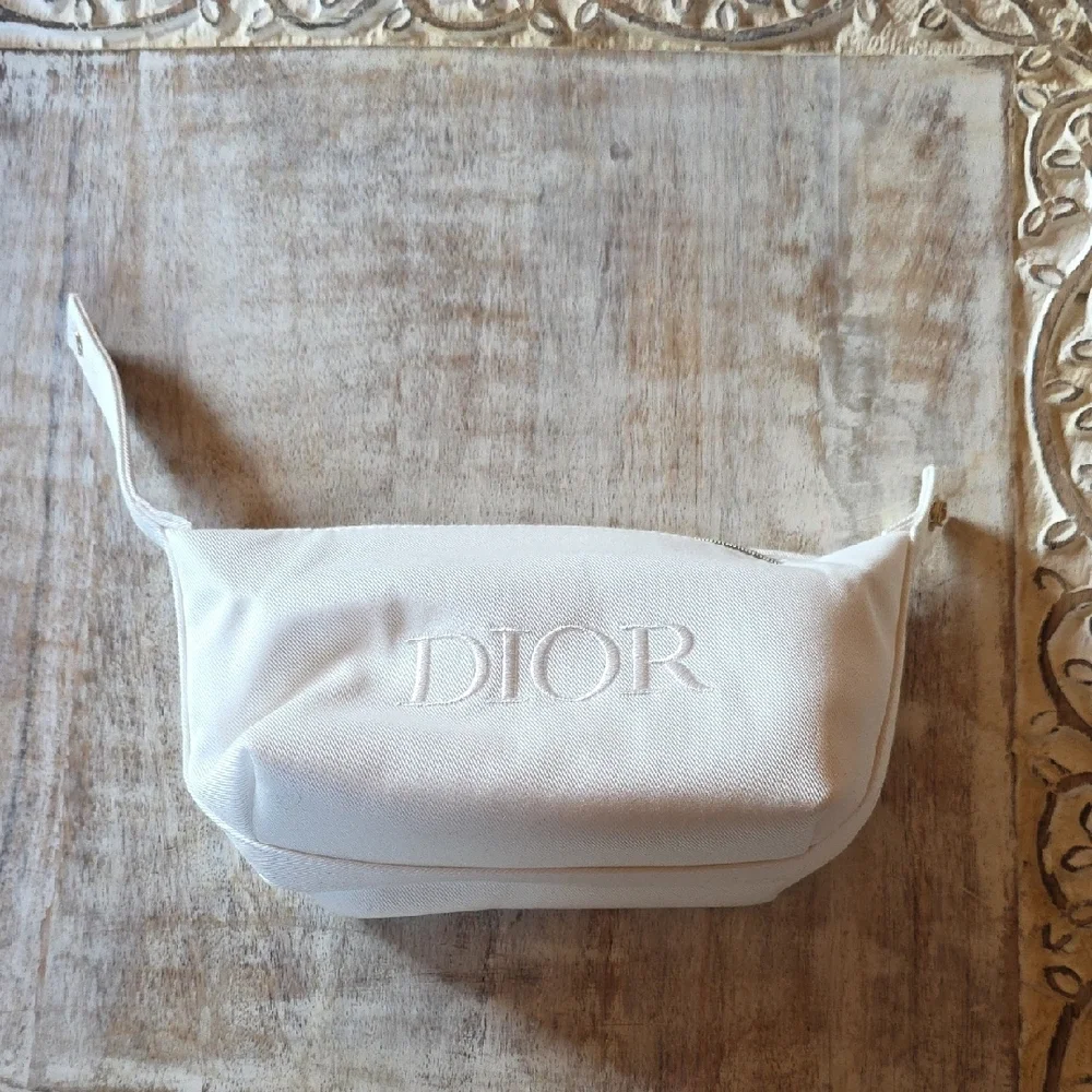 Christian Dior Cosmetic Bag / Beauty Pouch – White